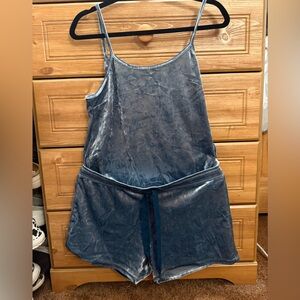 Z Supply Blue Velvet Pajama Set